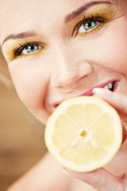 Woman with lemon