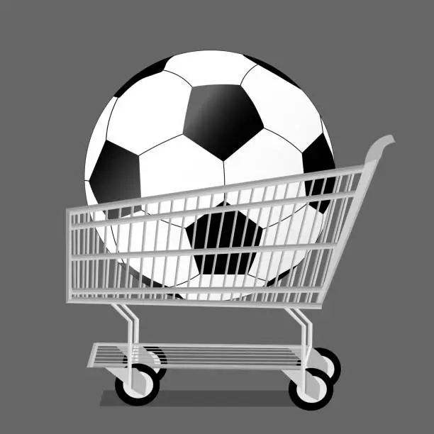 Vector illustration of Football shopping