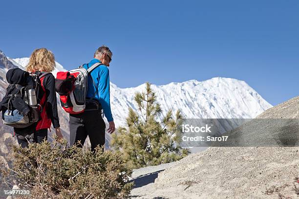 Foto de Caminhadas Em Tilicho Trek Nepal e mais fotos de stock de Adulto - Adulto, Annapurna, Arbusto