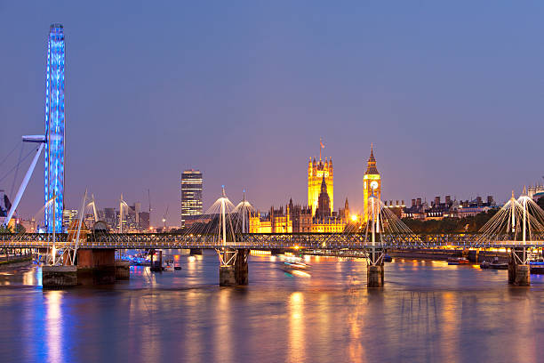 Panoramic of London  london county hall stock pictures, royalty-free photos & images