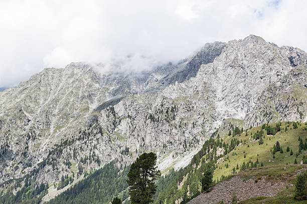 istock Scenic view of mountain range in Austrian/Italian Alps. 154972554