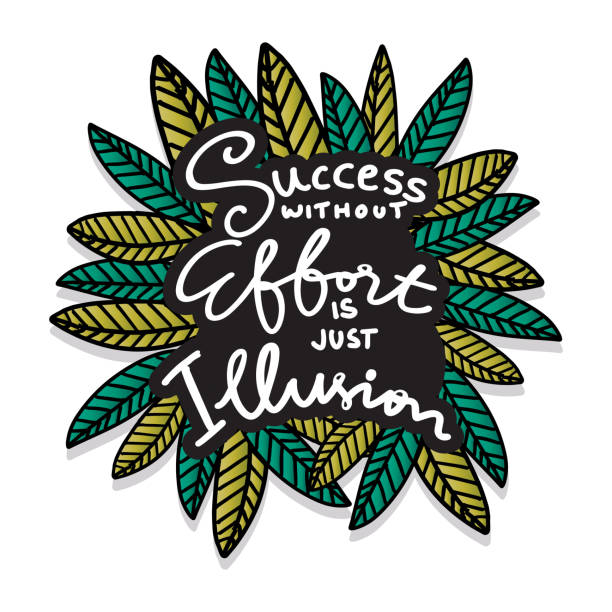 istock Success without effort is just illusion, hand lettering typography. Poster quote. 1549730909