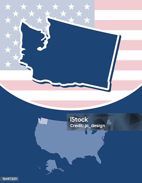 Vetores de Série Estado De Washington e mais imagens de As Américas - As Américas, Azul, Branco
