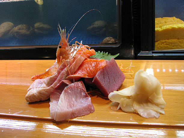 Really Fresh Sashimi This sashimi was so fresh it was still moving, Misawa, Japan. misawa japan stock pictures, royalty-free photos & images