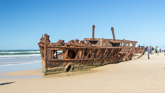 wreck of S.S. Maheno on Fraser island Australia