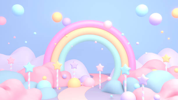 istock cartoon pastel rainbow world 1549840130