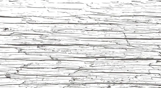 Vector illustration of Old cracked wood