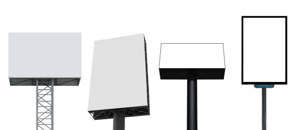 istock Collection set pole outdoor billboard isolated on white background with clipping path 1549906085