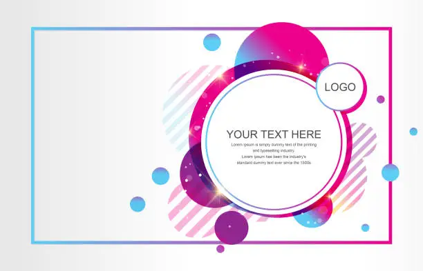 Vector illustration of Abstract circle shape template background