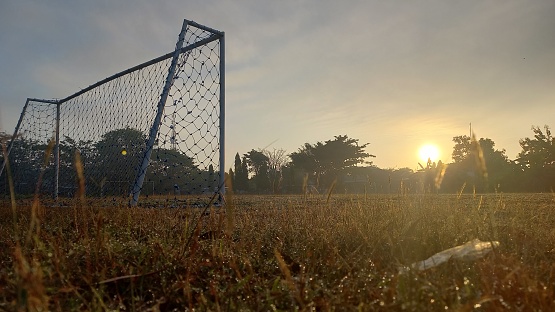 A Beautiful Sunrise at the Soccer field