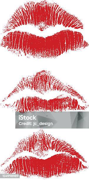 Red Lippen Stock Vektor Art und mehr Bilder von Lippenstift - Lippenstift, Schmierfleck, Ehebruch