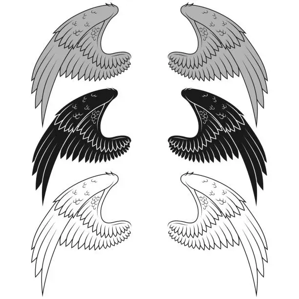 Vector illustration of Angel wings vector design