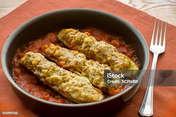 Stuffed Zucchini Stock Photo - Download Image Now - Backgrounds, Baked, Cheese