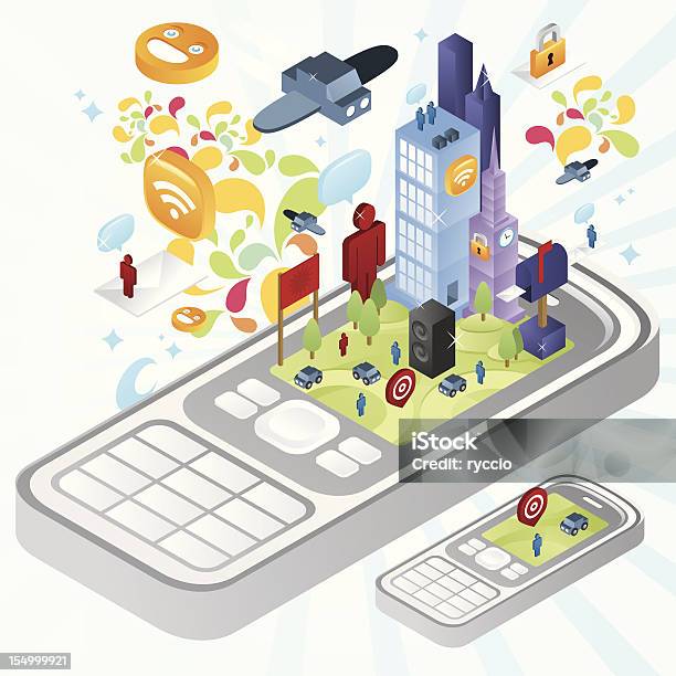 Next Generation Mobile Phone Stock Illustration - Download Image Now - Car, Global Positioning System, Forecasting