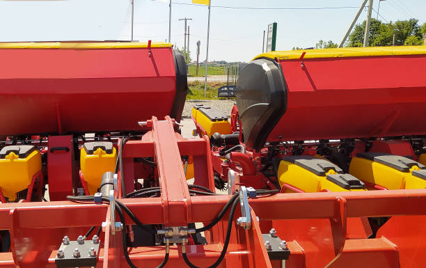 istock The colorful red seeder on the ground 1550019313