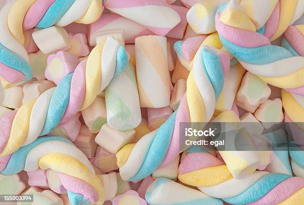 Colorful Marshmallow Stock Photo - Download Image Now - Blue, Bright, Candy