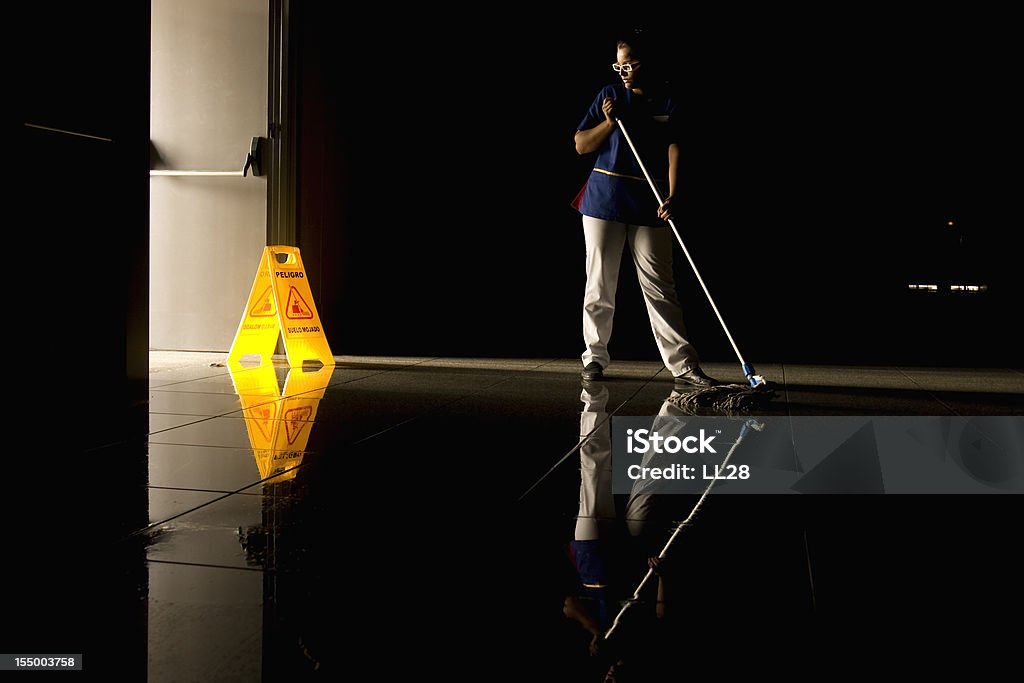 Mopping  Janitorial Service Stock Photo