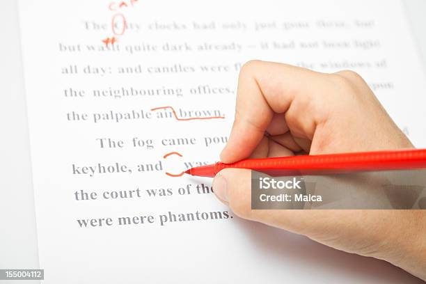 Proofreading Services Stock Photo - Download Image Now - Editor, Proofreading, Red