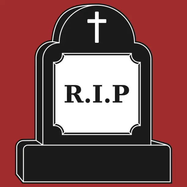 Vector illustration of gravestone vector design