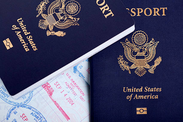 istock American Passports and Immigration Stamps Background 155006130