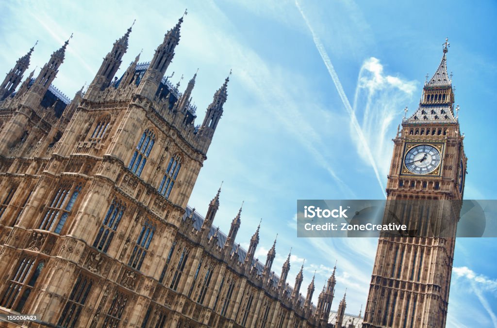 Jour de westminster à Londres, le palais de westminster et big ben - Photo de Parlement britannique libre de droits