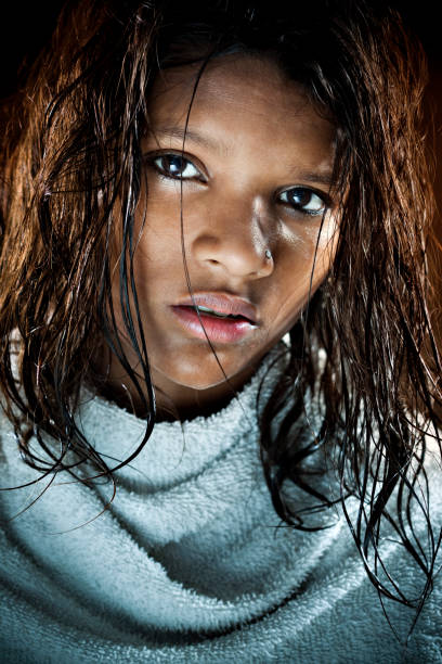 Indian Girl With Wet Hair And Face Looking Intently Stock Photo - Download Image Now - iStock Indian Girl With Wet Hair And Face Looking Intently Stock Photo - Download Image Now - iStock