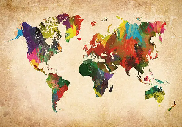 Photo of Colored World Map XXXL