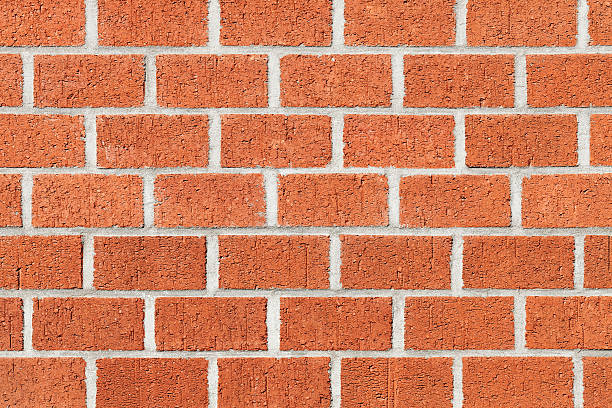 czerwony mur z cegły tło tekstura płótna - brick single object solid construction material zdjęcia i obrazy z banku zdjęć