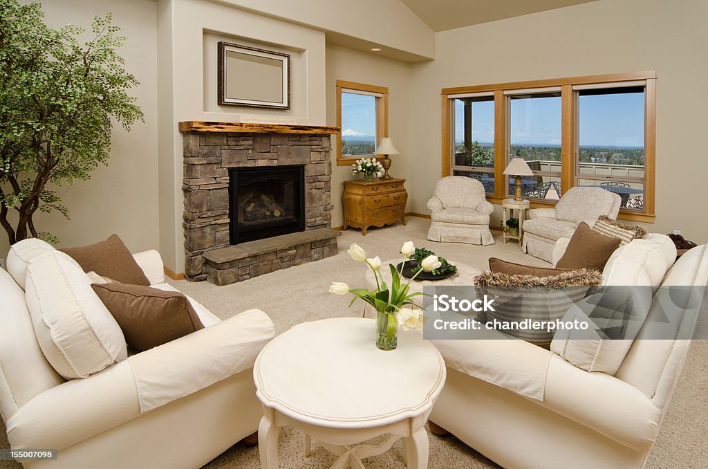 Moderna sala de estar com fornecedores - Royalty-free Abajur Foto de stock