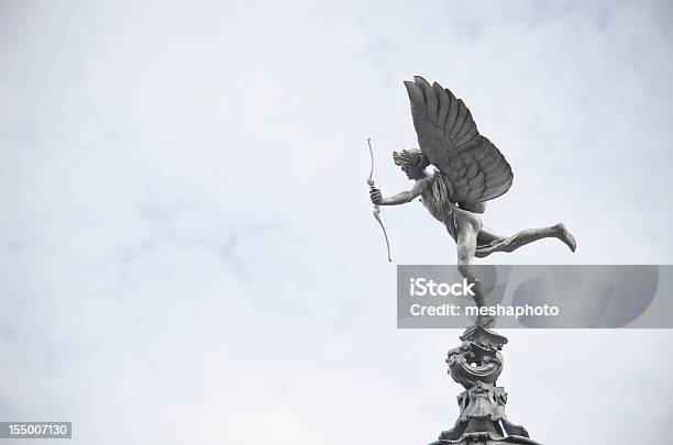 Eros God Of Love London Stock Photo - Download Image Now - Cupid, Statue, Archery Bow