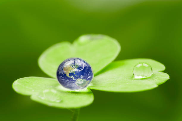 istock Planet earth waterdrop. America Green Water Globe World Nature Drop 155007265