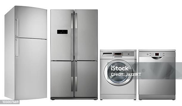 가전 제품 주방 세탁기에 대한 스톡 사진 및 기타 이미지 - 세탁기, 냉장고, 0명