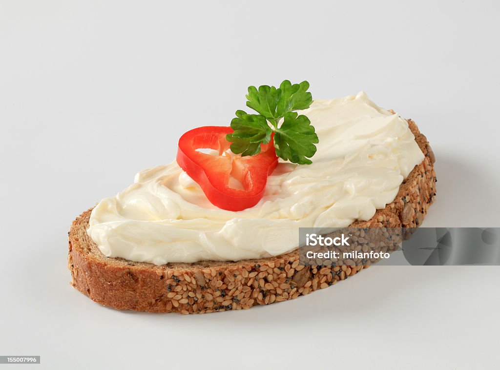 Brot und Käse-Auswahl - Lizenzfrei Schmierkäse Stock-Foto