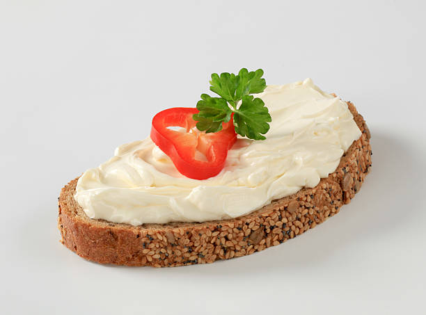 Bread and cheese spread  cream cheese photos stock pictures, royalty-free photos & images