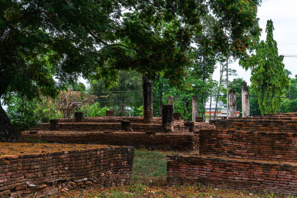Ancient buddha figures in (SRI SUKHOT) temple is an ancient buddhist temple in Chan Palace is a Buddhist temple It is a major tourist attraction in Phitsanulok,Thailand.