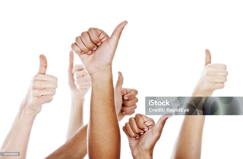 Group of multi-расовой руки, делая большие пальцы вверх знак - Стоковые фото Африканская этническая группа роялти-фри