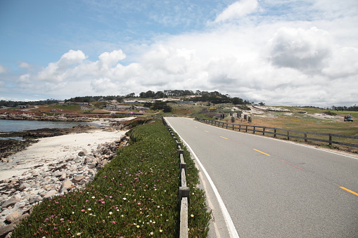 The 17 Mile Drive is a scenic road through Pacific Grove and Pebble Beach, in Monterey, CA.