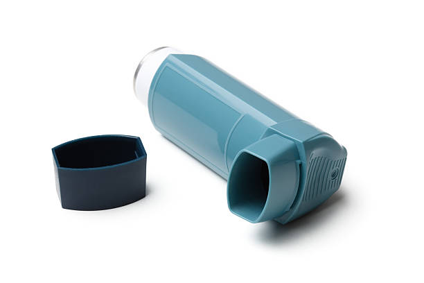 Asthma inhaler stock photo