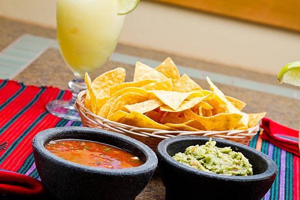 istock Chips, Salsa and Guacamole with Margarita 155009459