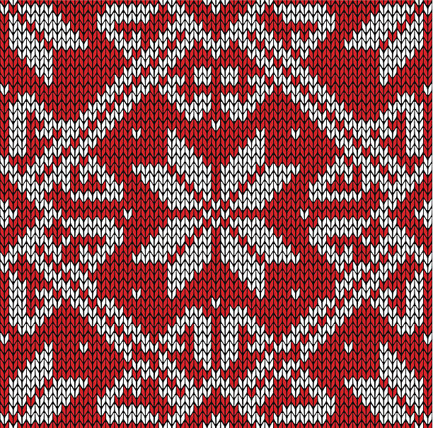 boże narodzenie wzór na drutach - christmas cardigan woven pattern stock illustrations