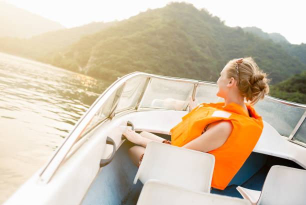 istock Woman riding the boat 155009604