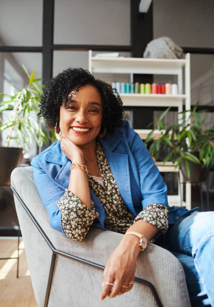istock Mature creative designer sitting in her office. Stock photo 1550103704