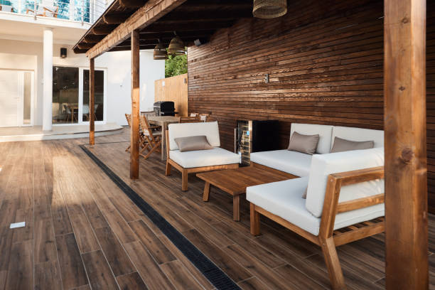 istock Cozy porch in the backyard. 1550121477