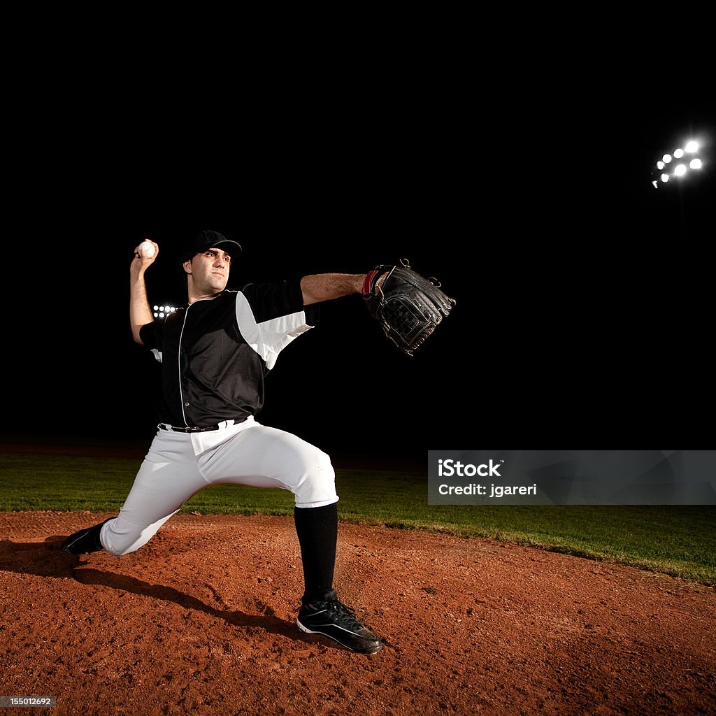 Lançador () no plano de acção de beisebol de - Royalty-free Basebol Foto de stock