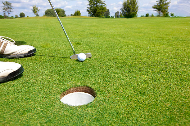 istock Picture of golfer putting a ball 155013762