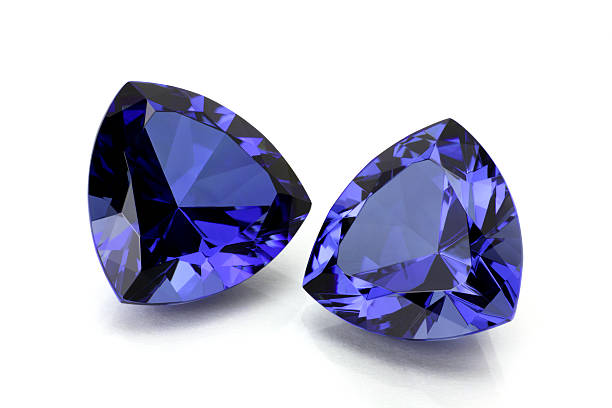 istock Pair of Tanzanite or Sapphire 155014133