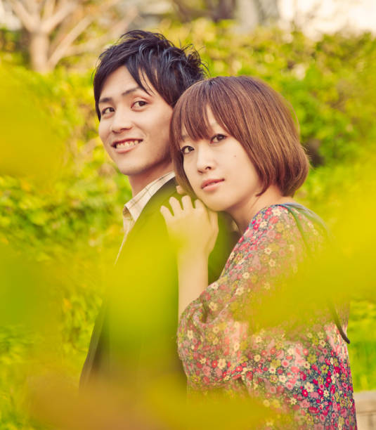 istock Autumn Japanese Couple 155014419
