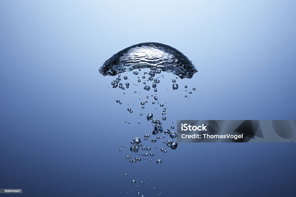Пузыри под водой-кислород голубая вода Падение фон море - Стоковые фото Капля - Жидкоcть роялти-фри