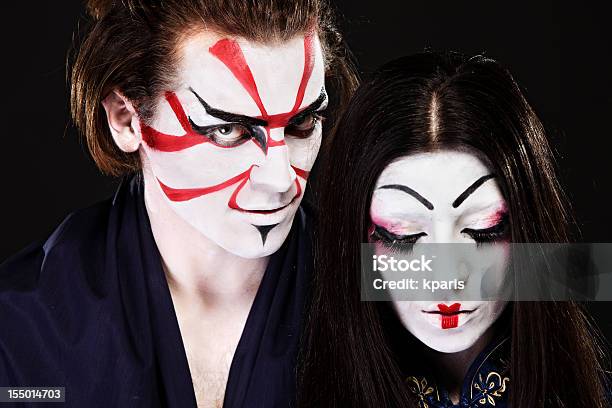 Photo libre de droit de Séance Couple Ethniques Asiatiques banque d'images et plus d'images libres de droit de Kabuki - Kabuki, Acteur, Adulte