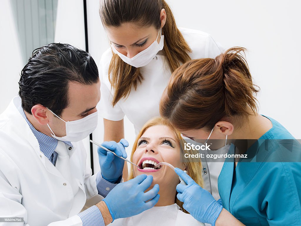 치아용 검사 - 로열티 프리 4 명 스톡 사진